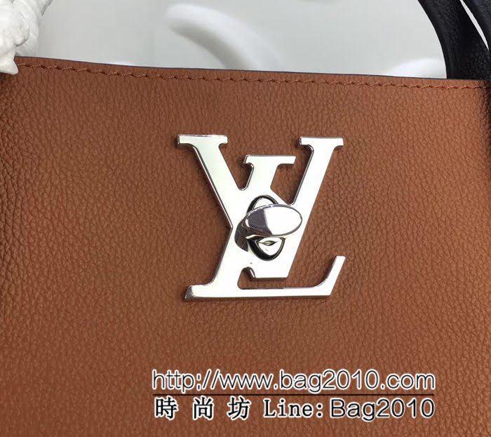 路易威登LV頂級原單2018最新款 購物袋M52617土黃配黑色 YDH2339